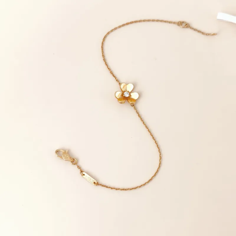 Van Cleef & Arpels Bracelet Frivole Collection Yellow Gold 18KY ellow Gold Diamond Mini 17cm — cover view 4 of 9