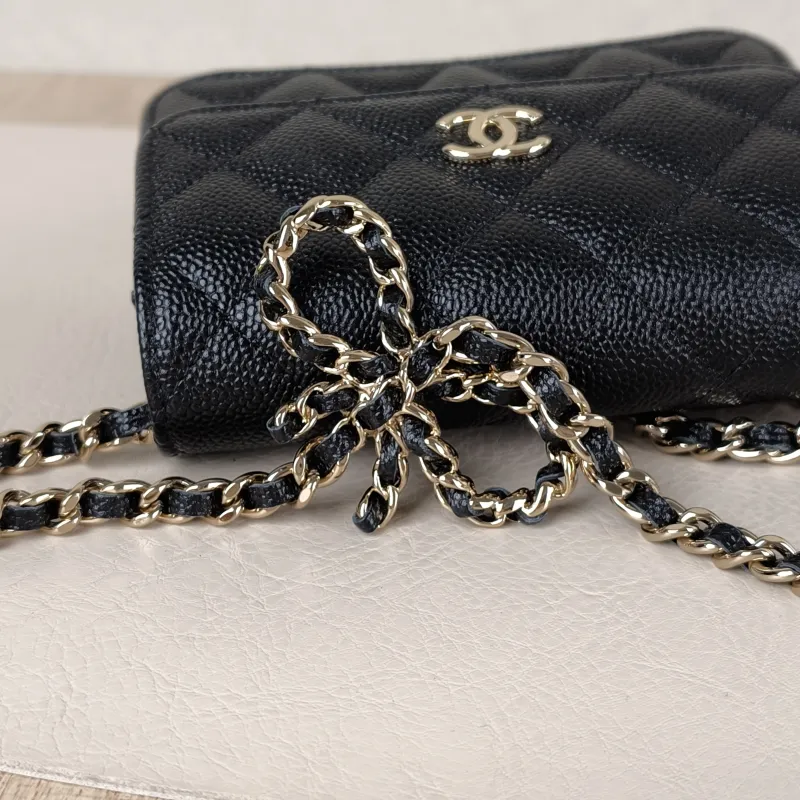 Chanel Crossbody Bag Crossbody Bag Black Grained Calfskin One Size 13 × 4 × 10 cm — detail view 1 of 13