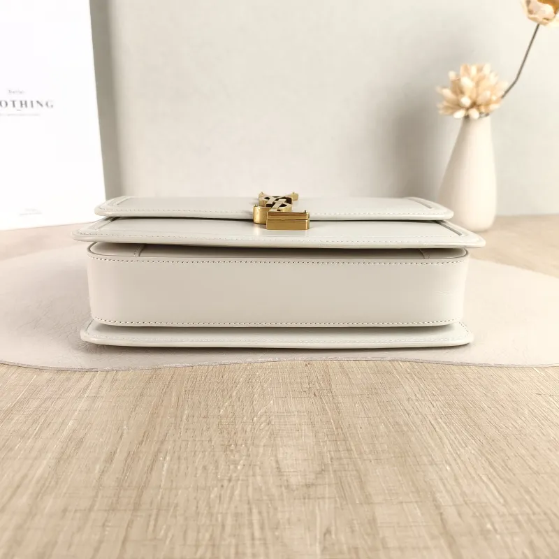 SAINT LAURENT Crossbody Bag Solferino Box Shoulder Bag White Calfskin 23 × 5.5 × 16 cm — cover view 2 of 5