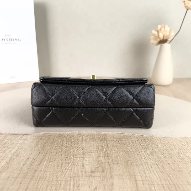 Chanel Crossbody Bag C Edition Black Lambskin Mini 18 × 7 × 12 cm — cover view 3 of 6