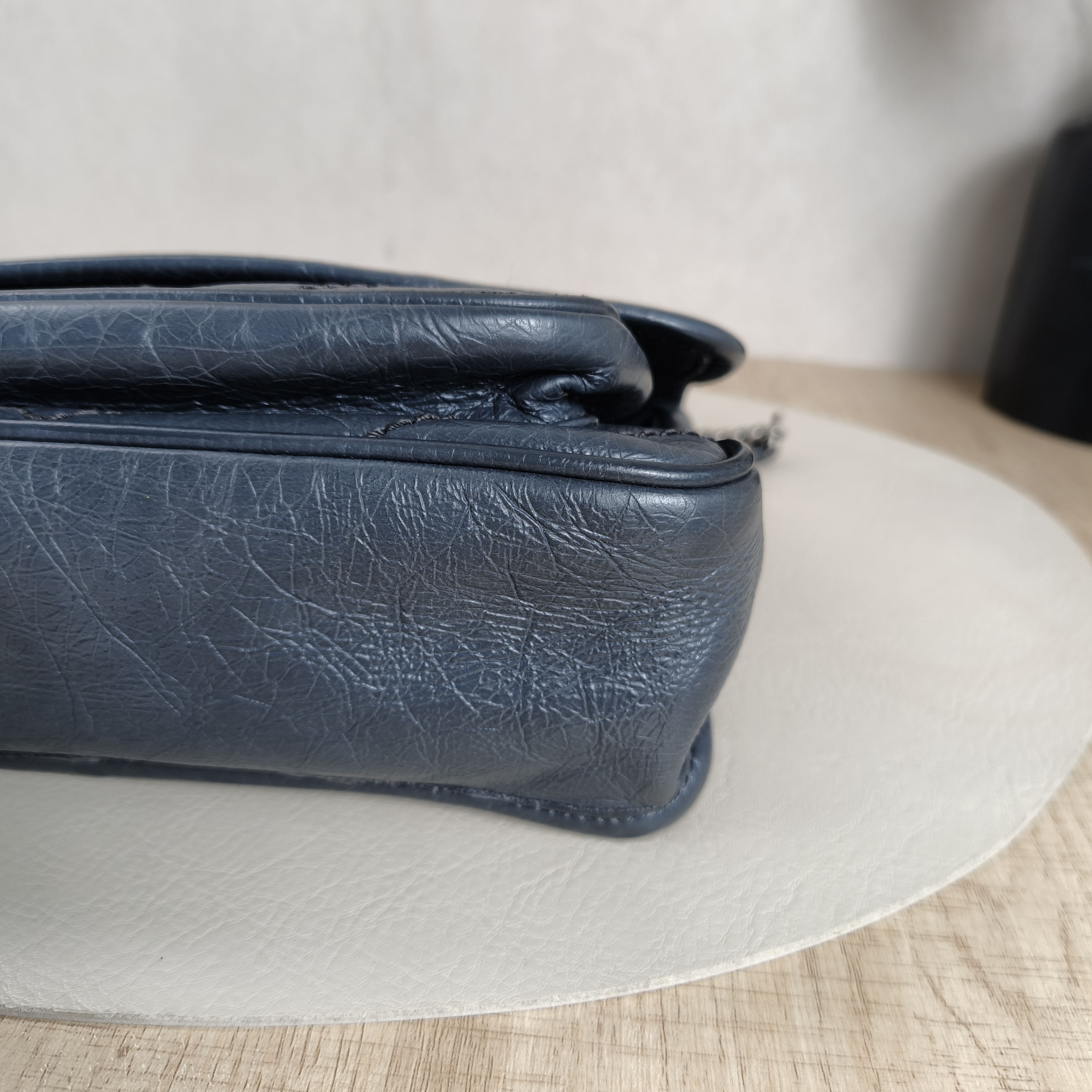 SAINT LAURENT Crossbody Bag Niki Grey Waxed Leather Calfskin Small21 × 7.5 × 16 cm — cover view 6 of 10