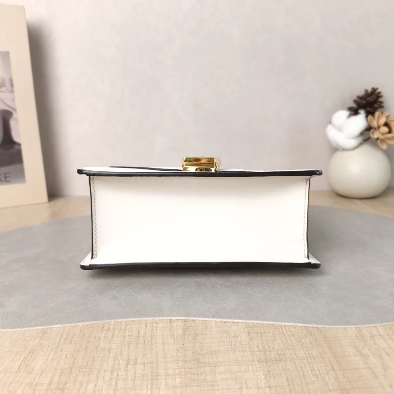 GUCCI Shoulder Bag Sylvie Shoulder Strap Edition White CC alfskin Mini 19 × 8 × 14 cm — cover view 5 of 5