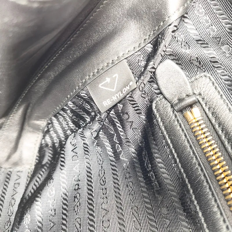 PRADA Top Handle Bag Black Nylon One Size 35 × 9 × 21 cm — detail view 8 of 13