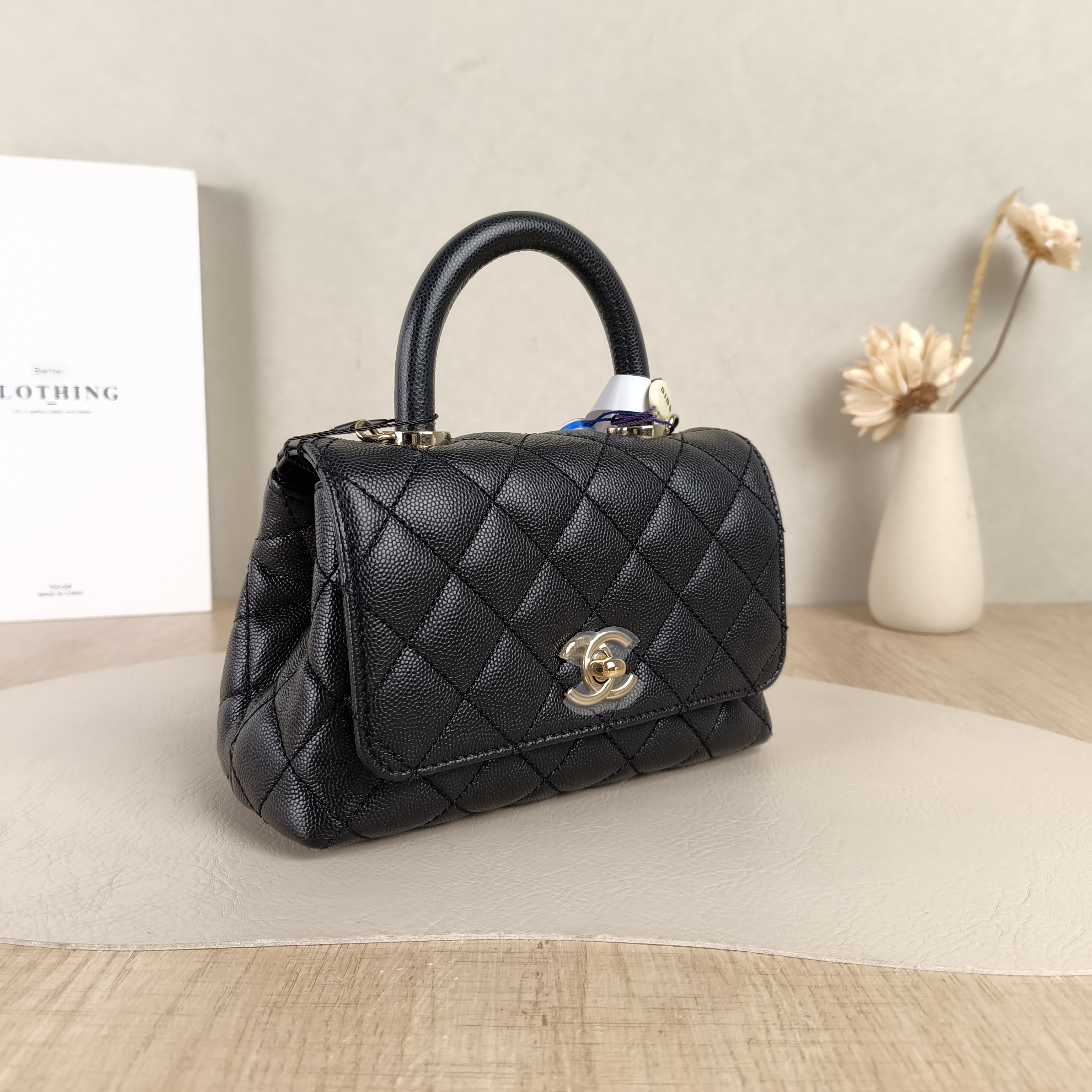 Chanel Top Handle Bag Coco HandleBlack Grained Calfskinmini19 × 9 × 13 cm — cover view 3 of 5