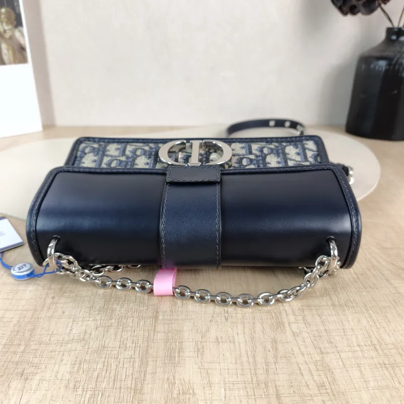 DIOR Crossbody Bag 30 Montaigne East-West 30 Blue Canvas， Small 21 × 6 × 12 cm — detail view 10 of 13