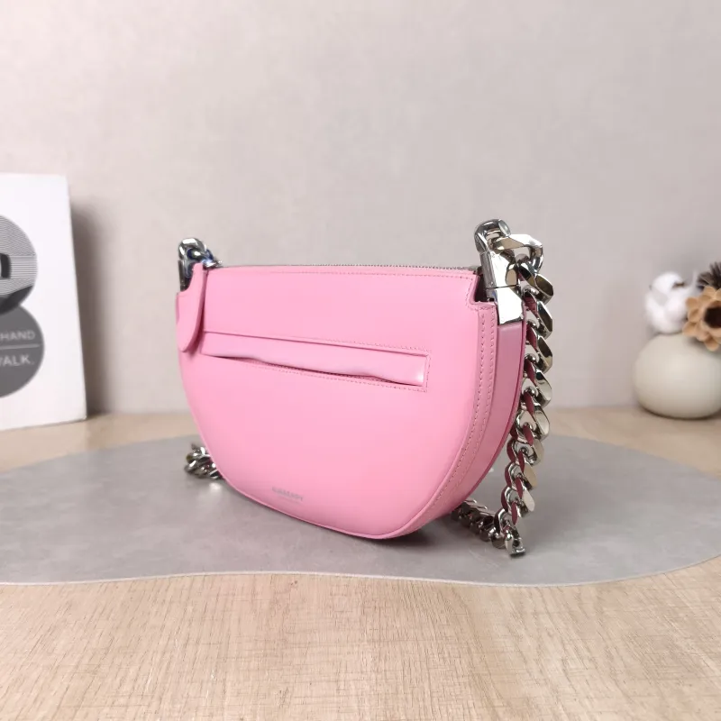 BURBERRY Shoulder Bag Shoulder Bag Pink Calfskin One Size 22.5 × 4.5 × 14 cm — cover view 5 of 5