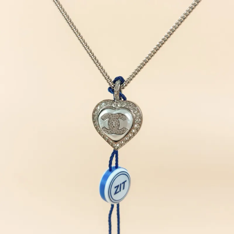 Chanel Necklace c Necklace Silver One Size60cm