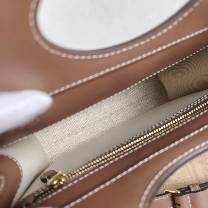 BURBERRY Crossbody Bag pocket bag Top Handle Crossbody Bag Beige Brown Canvas， Mini 23 × 6 × 26.5 cm — detail view 6 of 11