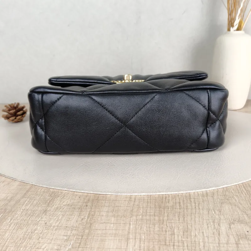 Chanel Crossbody Bag 19Bag Black SL ambskin Small 26 × 9 × 16 cm — cover view 2 of 5