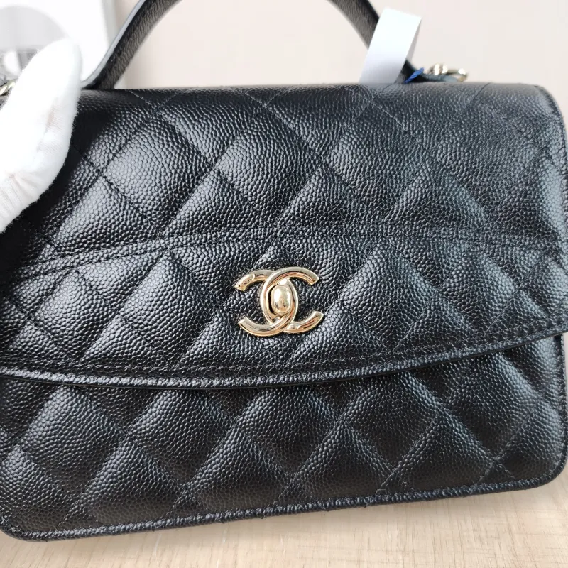Chanel Backpack Backpack Black Grained Calfskin One Size 18.2 × 5 × 14 cm — detail view 2 of 12
