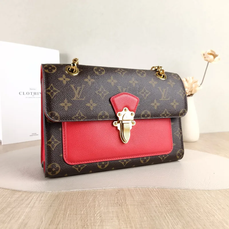 Louis Vuitton Crossbody Bag VICTOIRE Red Monogram PVC One Size 27 × 10 × 17 cm — cover view 2 of 5