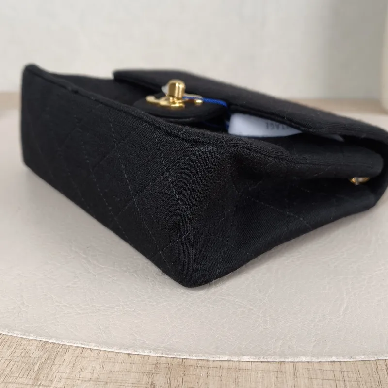Chanel Crossbody Bag Classic Flap Mini CF Mini Black Canvas One Size 17 × 7 × 13.5 cm 0 — detail view 1 of 13