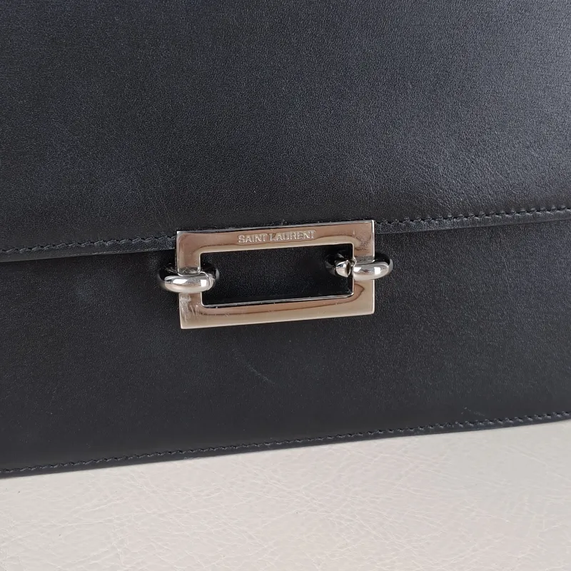 SAINT LAURENT Crossbody Bag LE Pave Shoulder Bag Black Calfskin One Size 24 × 7 × 17 cm — detail view 6 of 11