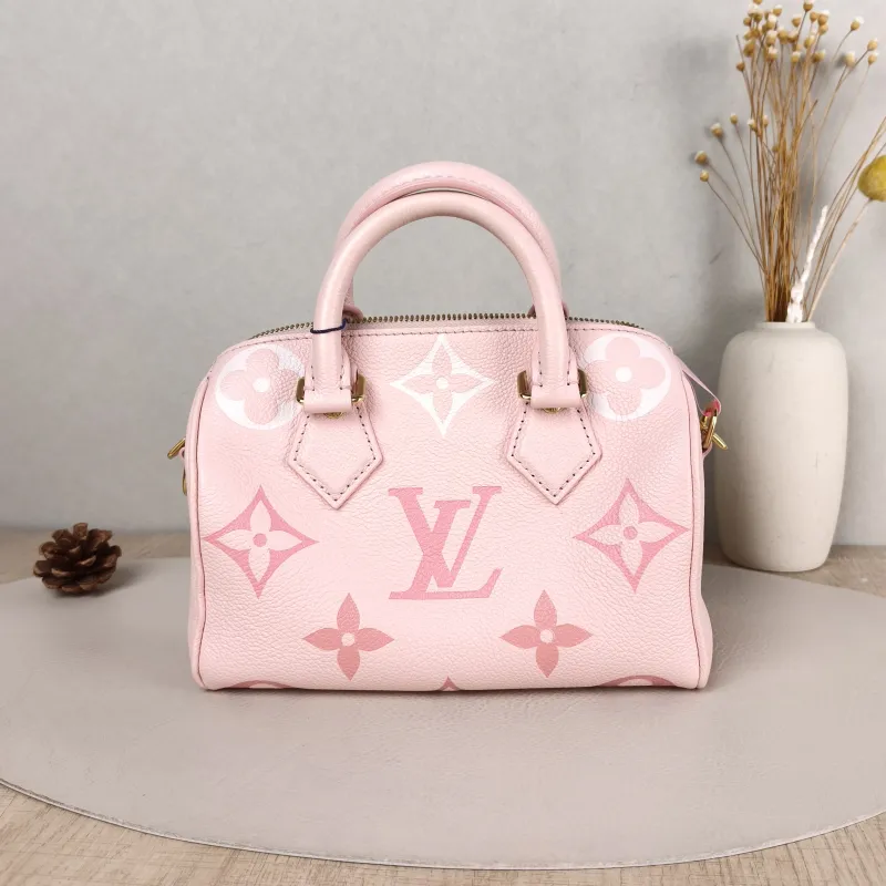 Louis Vuitton Crossbody Bag Speedy20 Pink Empreinte Embossed Calfskin Small 20.5 × 12 × 13.5 cm — cover view 3 of 5