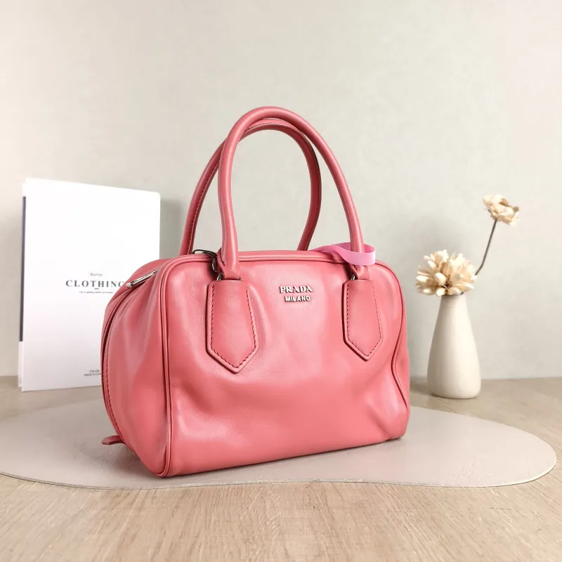 PRADA Crossbody Bag Crossbody Bag Pink Calfskin One Size 22 × 13 × 16 cm — cover view 2 of 5