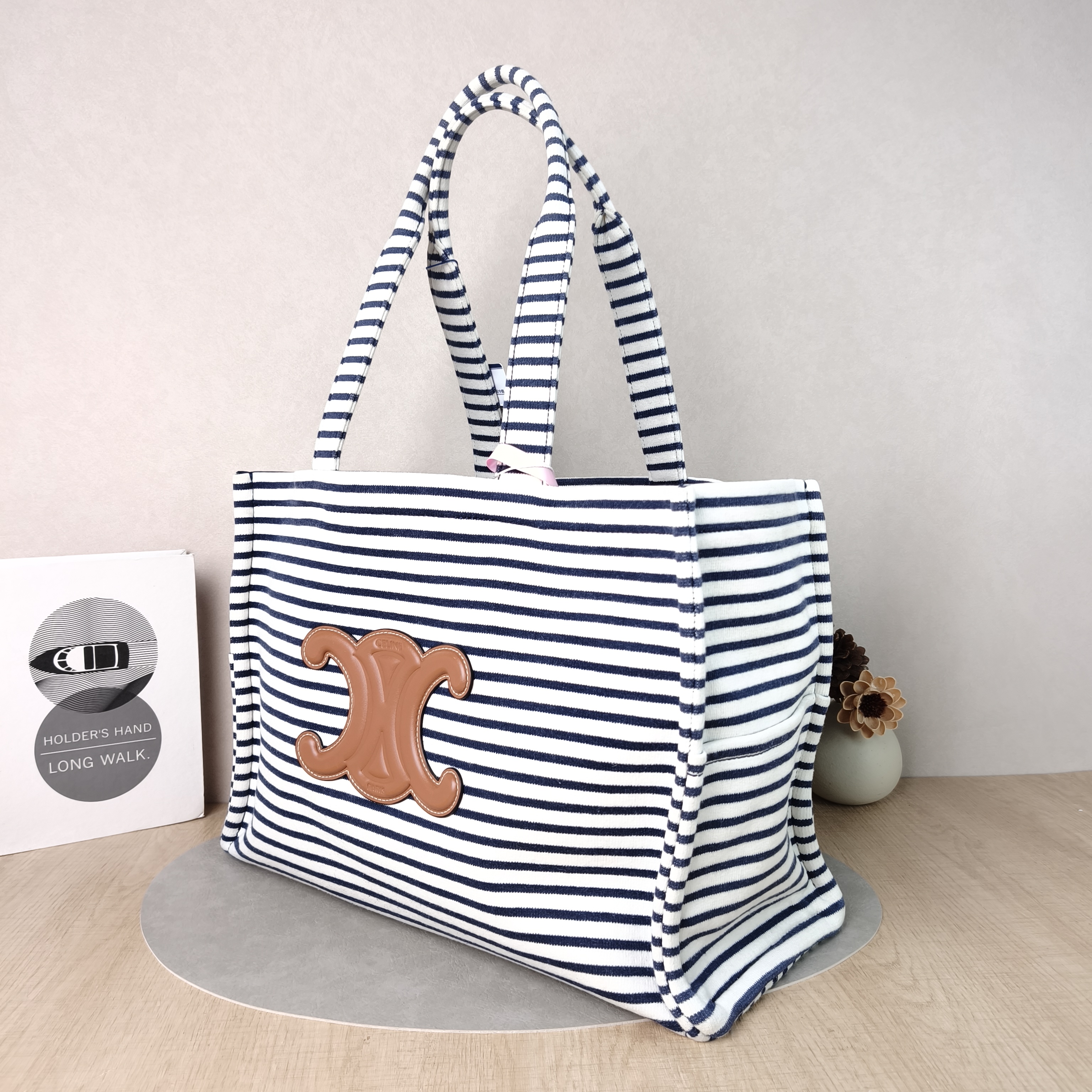 CELINE Shoulder Bag CABAS THAIS Shopping Tote Canvas Large40 × 16 × 30 cm — cover view 5 of 5