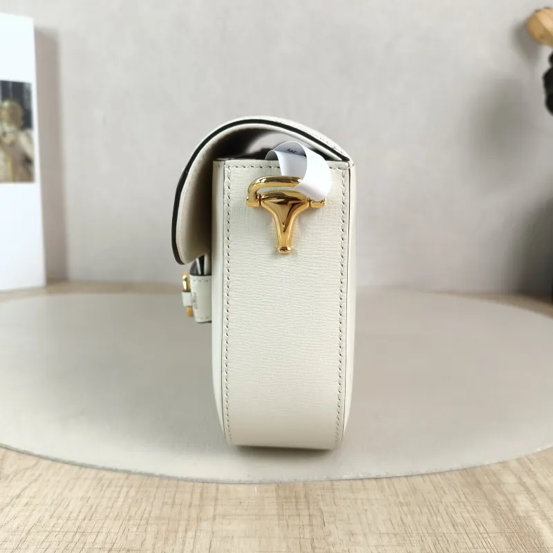 GUCCI Crossbody Bag Horsebit 1955 Horsebit Small White Calfskin Small 20.5 × 5 × 14.5 cm — detail view 8 of 13