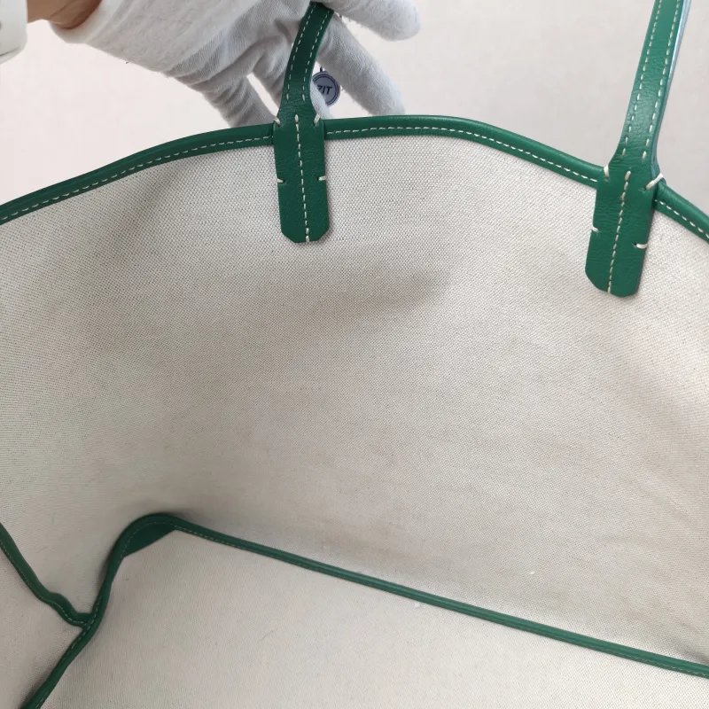GOYARD Shoulder Bag Chien Gris Tote Bag Green PVC One Size 33.5 × 15 × 27 cm — detail view 7 of 13
