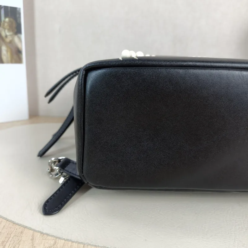 FENDI Backpack Pearl Backpack Black Calfskin One Size21 × 10 × 25 cm — detail view 9 of 12