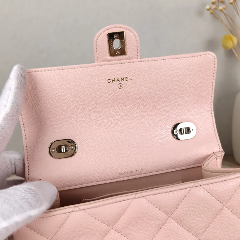 Chanel Crossbody Bag Top Handle Crossbody Bag Box Pink Calfskin One Size 19 × 8 × 12 cm — detail view 5 of 11