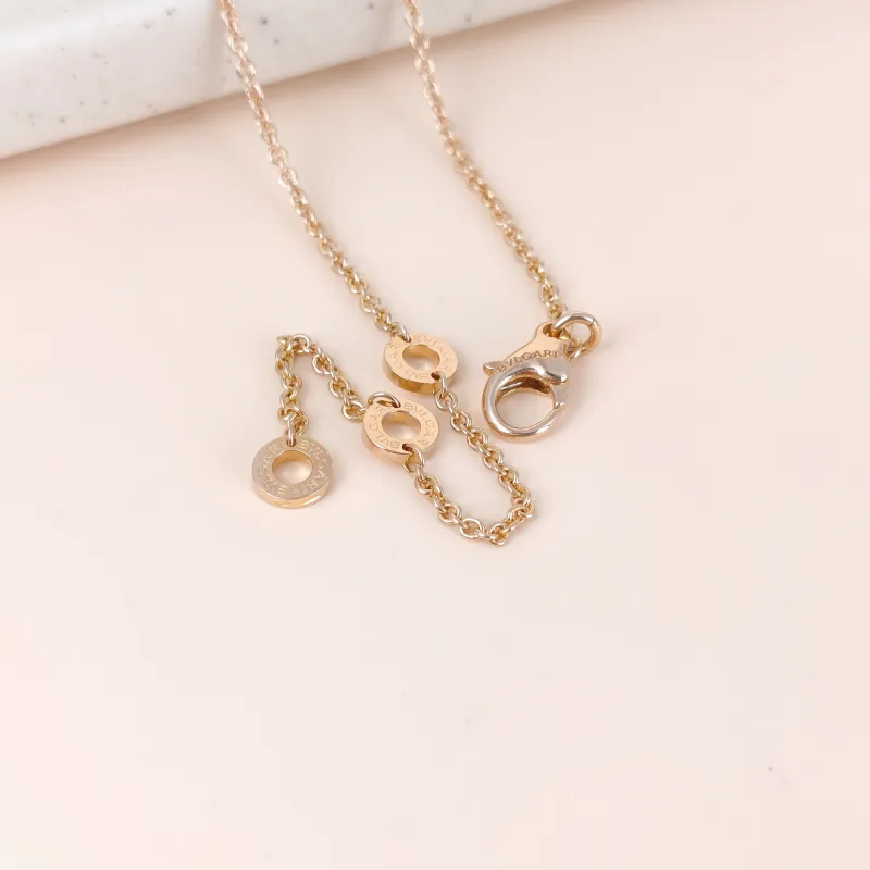 Bvlgari Necklace B.zero1 Pavé Diamond Rose Gold 18KR ose Gold Diamond One Size 46cm — cover view 2 of 7
