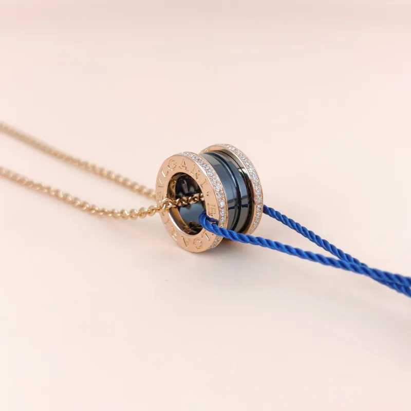 Bvlgari Necklace B.ZERO1Collection Black Pavé Diamond Rose Gold Rose Gold Diamond18KR ose Gold One Size 45cm — cover view 10 of 11