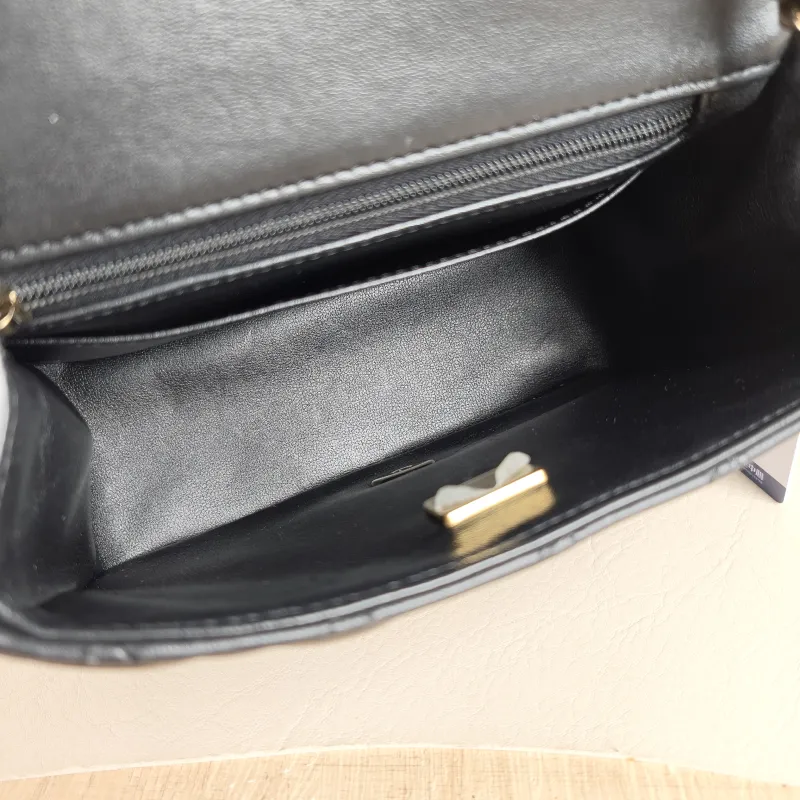 Chanel Crossbody Bag Classic Flap Mini CF Mini Black SL ambskin Mini 17 × 8 × 13.5 cm — detail view 13 of 14
