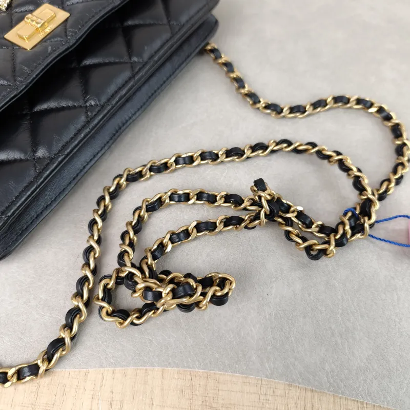 Chanel Crossbody Bag Edition2.55 woc Black Calfskin Mini 19.2 × 3.5 × 12.3 cm 24 — detail view 6 of 10
