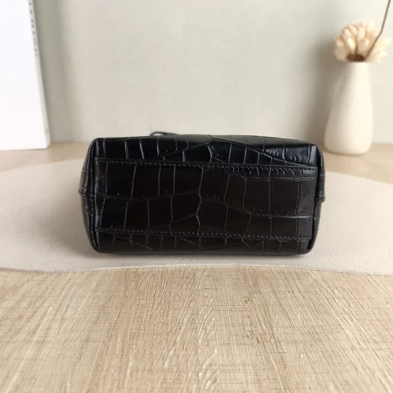 SAINT LAURENT Shoulder Bag SHOPPING Shopping Tote Black Calfskin Mini 18 × 8 × 17 cm — cover view 4 of 5