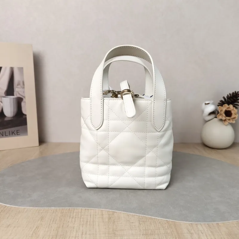 DIOR Shoulder Bag TOUJOURS Edition White Calfskin Mini 13 × 12 × 15 cm — cover view 6 of 6