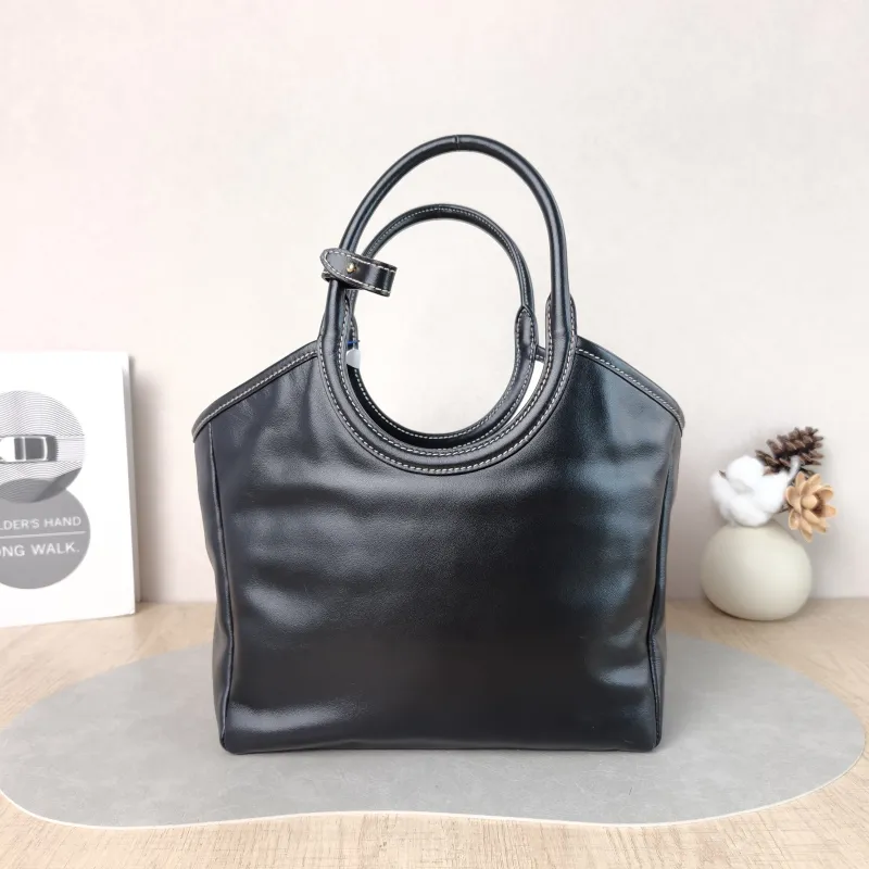 Miumiu Shoulder Bag IVY Tote Shopping Tote Black CC alfskin Small 22 × 12 × 23.5 cm — cover view 5 of 6