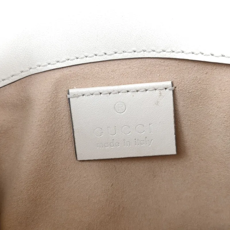 GUCCI Crossbody Bag GG Marmont Mini Marmont Mini White Calfskinmini16.5 × 4.5 × 9.5 cm — detail view 10 of 11