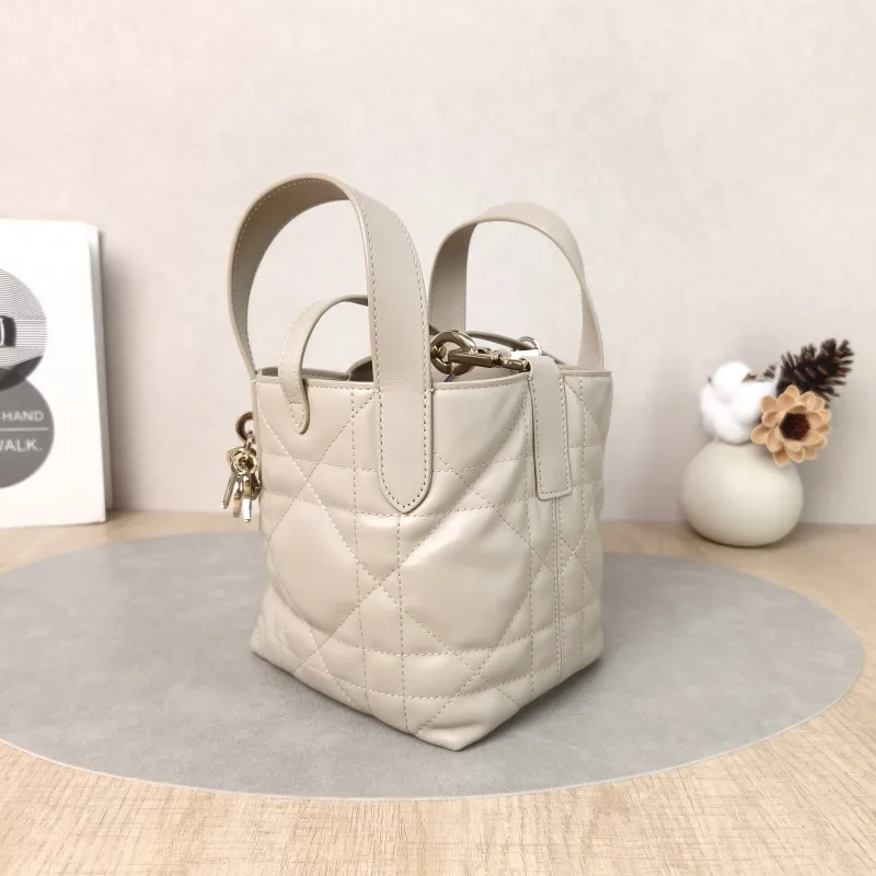 DIOR Top Handle Bag TOUJOURS Edition Beige Calfskinmini13 × 12 × 15 cm — cover view 5 of 6