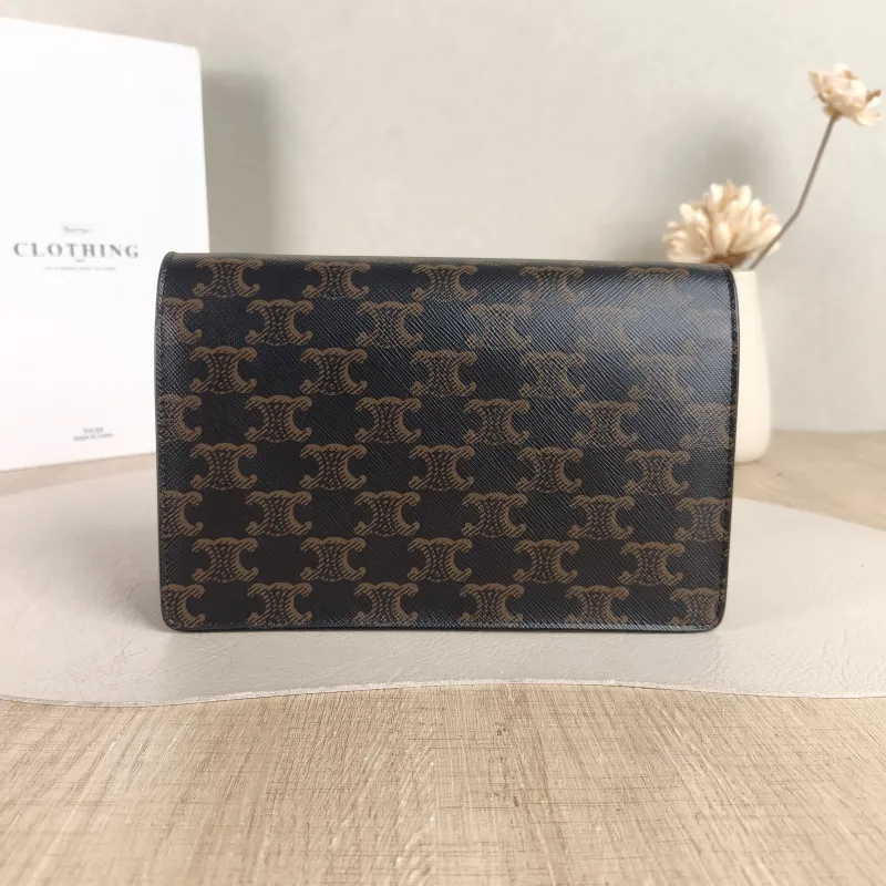 CELINE Crossbody Bag TRIOMPHE Clutchwoc Monogram PVC 20 × 6 × 12 cm — cover view 5 of 5