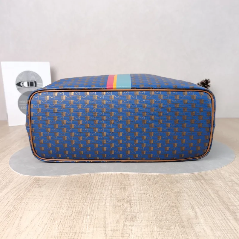 Moynat Shoulder Bag Blue Canvas 34 × 14 × 26 cm — cover view 2 of 5