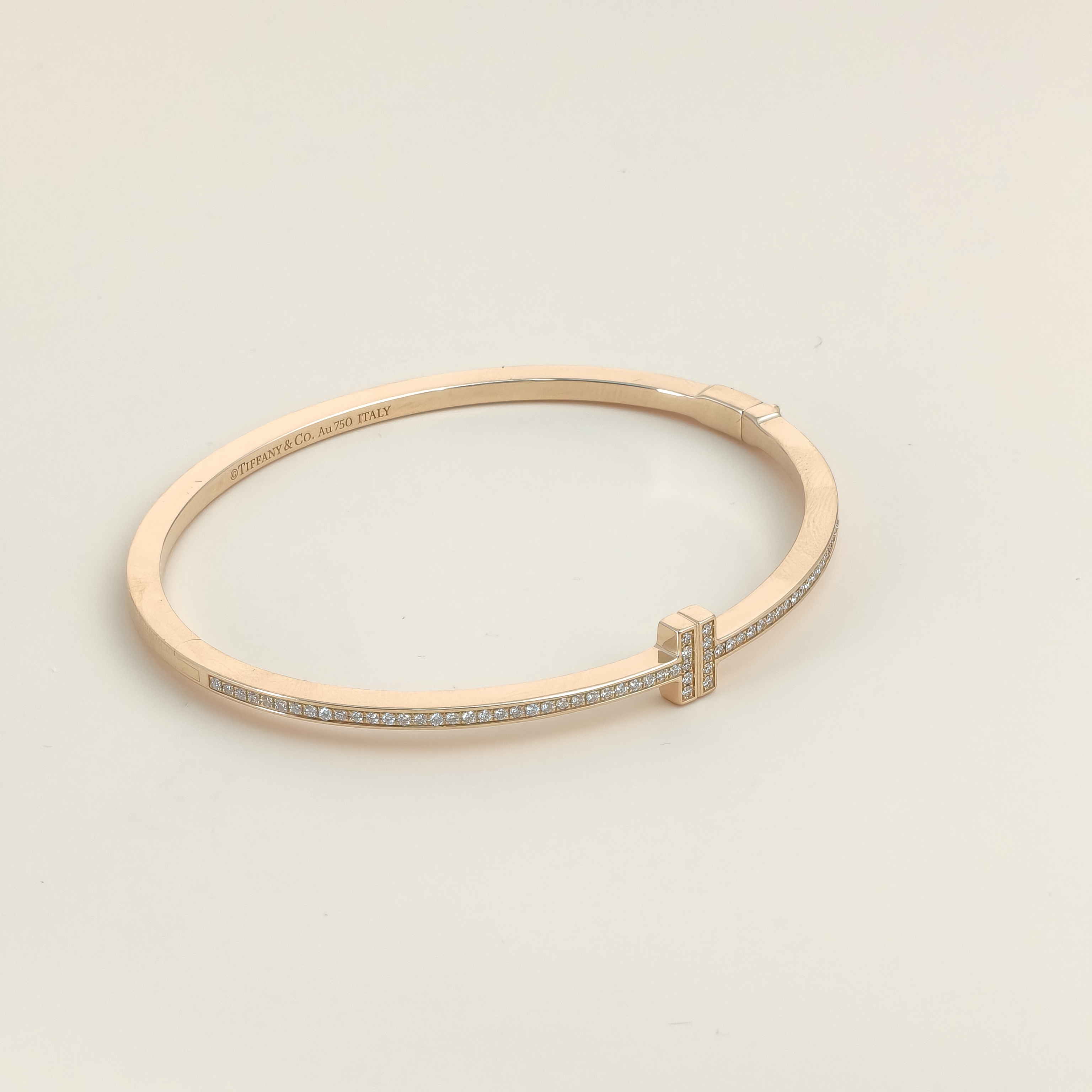 Tiffany&Co. Bangle T Collection Bangle Rose Gold Diamond18KR ose Gold One Size16.5cm — cover view 4 of 8