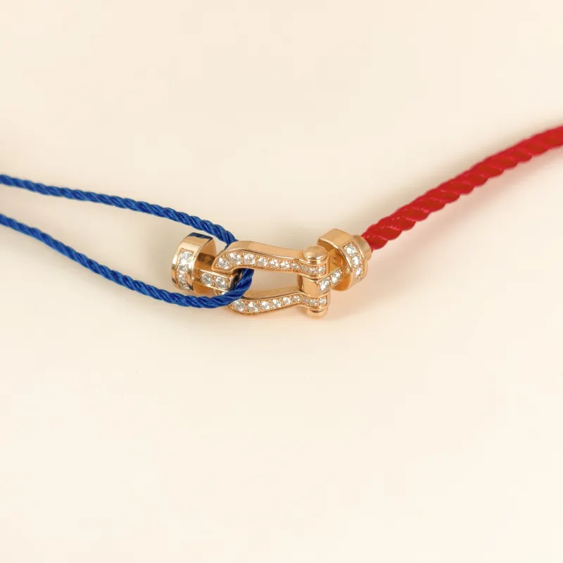 FRED Bracelet Force 10 Collection Bracelet Red Diamond18KR ose Gold Medium2*1cm — cover view 4 of 6