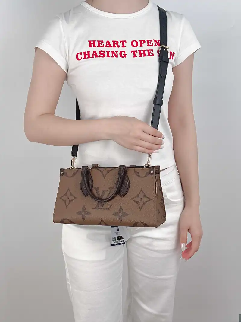 Louis Vuitton Crossbody Bag Onthego East West Monogram PVC Small 25 × 10 × 13 cm — on-model view 1 of 3