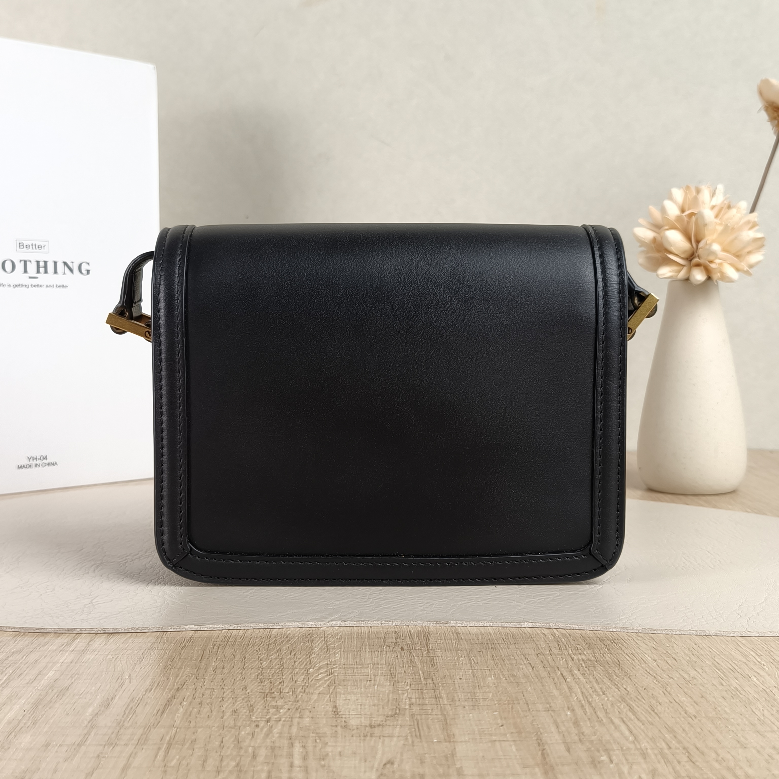 SAINT LAURENT Crossbody Bag Solferino Box Shoulder Bag Black with Gold-Tone Hardware Calfskin Small19 × 5 × 13 cm — cover view 5 of 5
