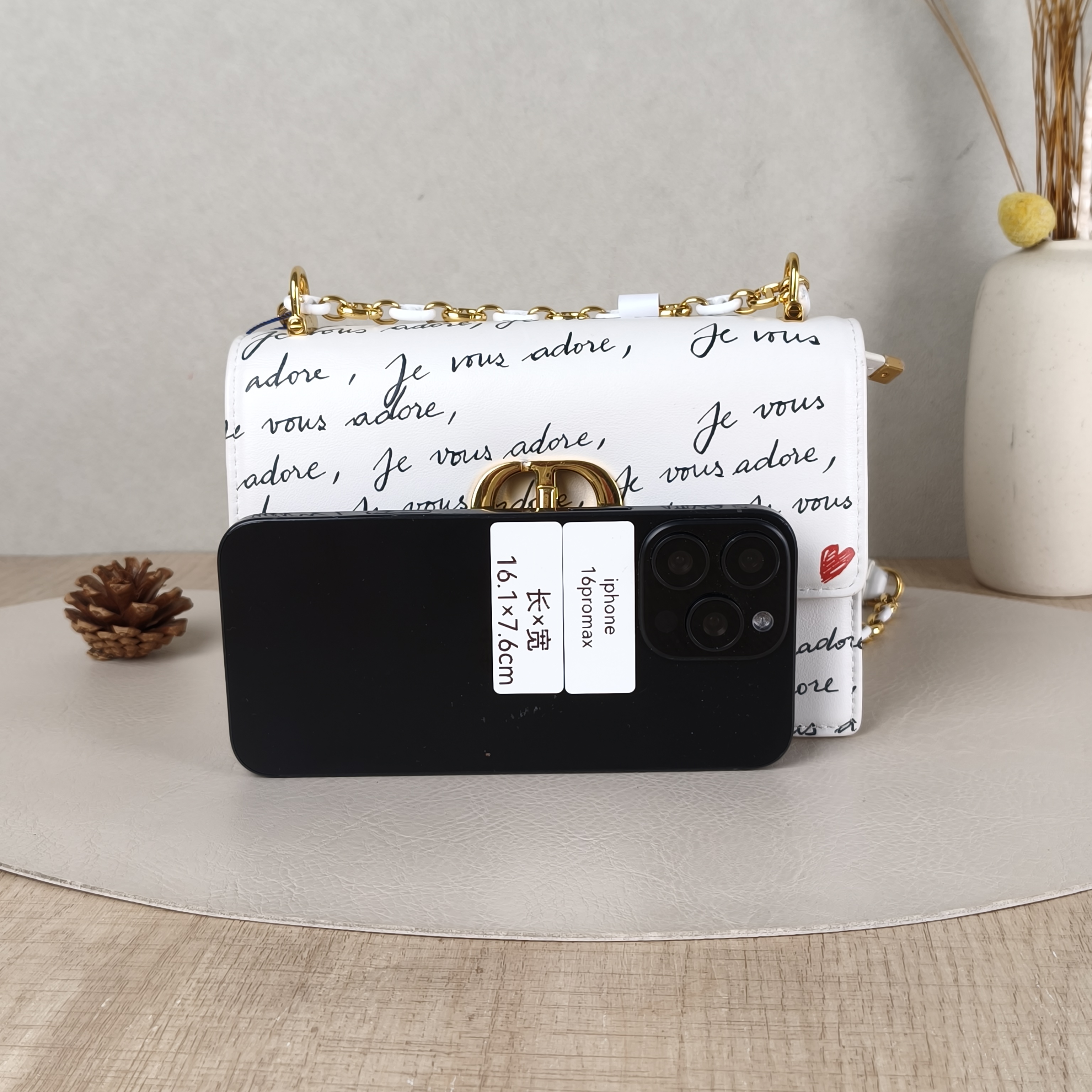 DIOR Crossbody Bag Miss Caro Chain Bag White Calfskinmini18 × 5.5 × 12 cm — cover view 2 of 5