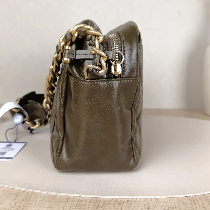 Chanel Crossbody Bag Camera Bag Waxed Leather 22.5 × 9 × 16.5 cm — detail view 4 of 16