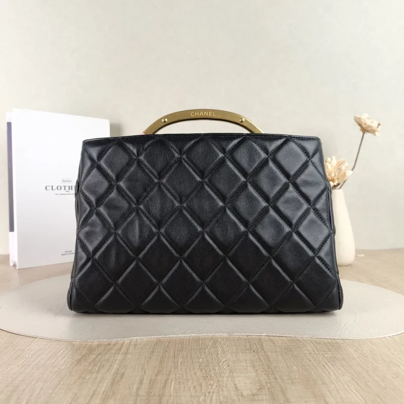 Chanel Shoulder Bag Tote Bag Black One Size 28 × 11 × 18 cm — cover view 4 of 5
