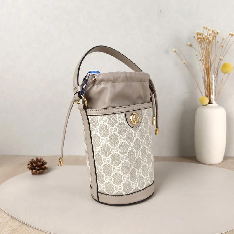 GUCCI Crossbody Bagophidia GG Bucket Bag White Monogram PV Cmini11.5 × 8 × 20 cm — cover view 2 of 5
