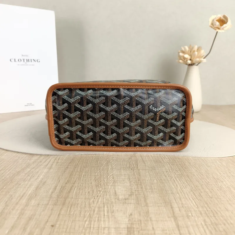 GOYARD Top Handle Bag ANJOU Shopping Tote Brown PV Cmini19.5 × 9 × 19.5 cm — cover view 2 of 5