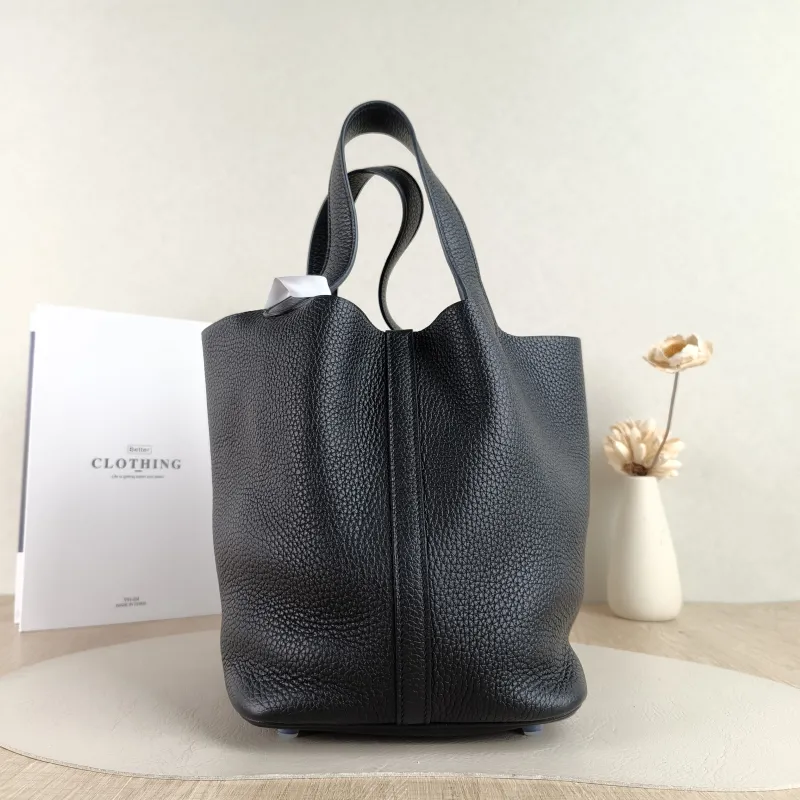 Hermès Top Handle Bag Picotin Lock 22 22 89Black TC Calfskin Medium 22 × 17 × 21 cm Z — cover view 5 of 6