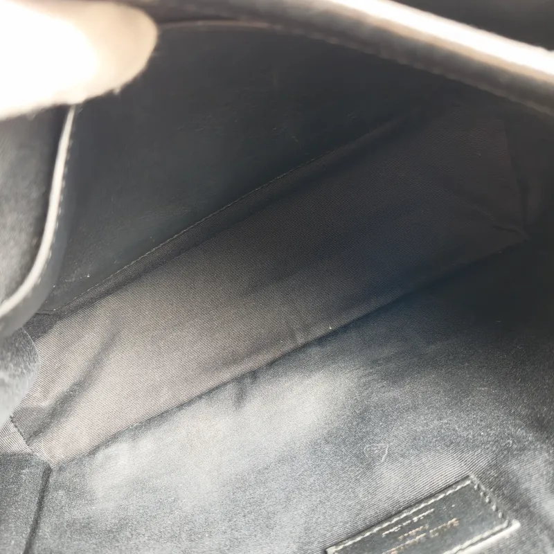 SAINT LAURENT Crossbody Bag Niki Black Waxed Leather Calfskin Medium 28 × 8.5 × 20 cm — detail view 7 of 13