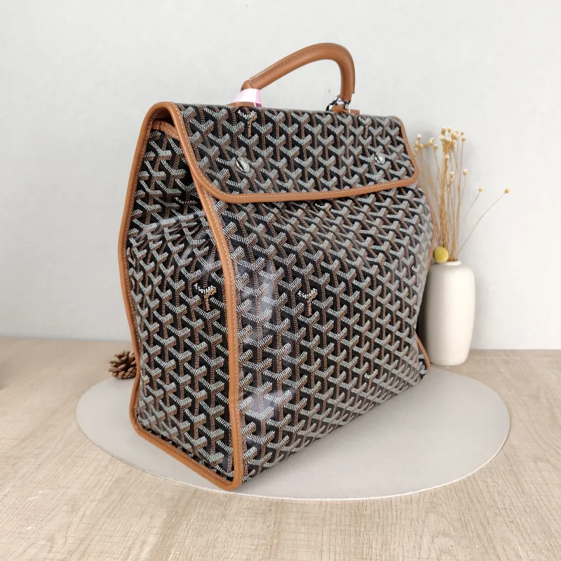 GOYARD Backpack SAINT LEGER Backpack Brown PVC One Size 34 × 15 × 37 cm — cover view 5 of 5