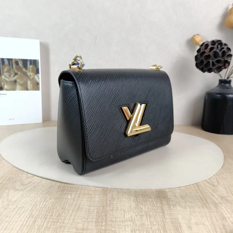 Louis Vuitton Crossbody Bag Twist Black Epi Embossed Calfskin Medium 23 × 9.5 × 17 cm — cover view 6 of 6