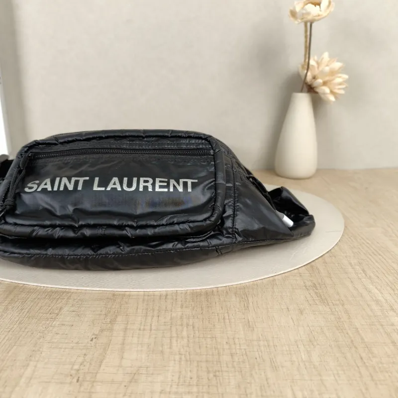 SAINT LAURENT Belt Bag NUXX Black Nylon One Size25 × 9 × 17 cm — cover view 8 of 8
