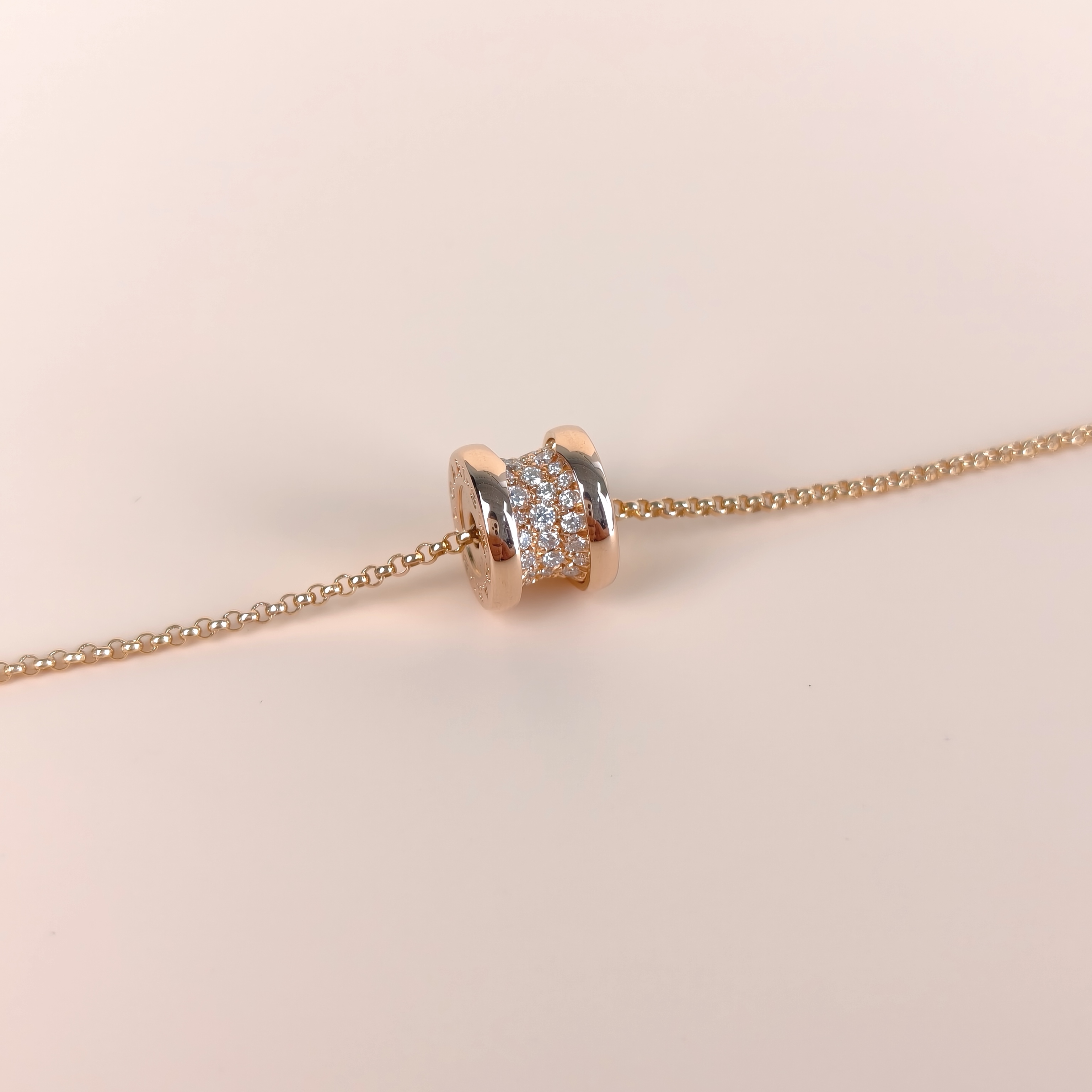 Bvlgari Necklace B.zero1Rose Gold Diamond18KR ose Gold One Size Pendant 0.8cm — cover view 3 of 8